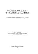 Tapa de Francesco Salviati et la bella maniera