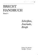 Tapa de Brecht Handbuch in fünf Bänden