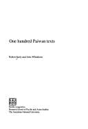 Tapa de On e hundred Paiwan texts