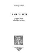 Tapa de Le vif du sens