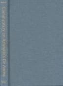 Tapa de Commentary on Aristotle's De Anima