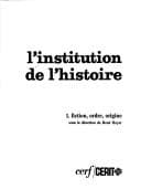 Tapa de L'Institution de l'histoire