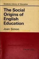 Tapa de Social Origins of English Education