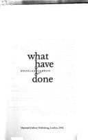Tapa de What have I done