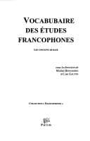Tapa de Vocabubaire [sic] des études francophones