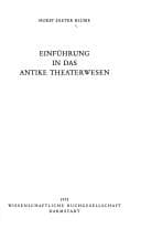 Tapa de Einführung in das antike Theaterwesen