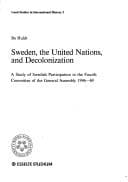 Tapa de Sweden, the United Nations and decolonization