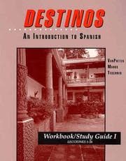 Tapa de Workbook/Study Guide I (Lessons 1-26) to accompany Destinos