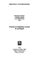 Tapa de Estudos de linguistica textual do portugues