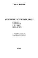 Tapa de Memoires d'un temoin du siecle
