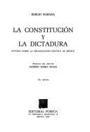 Tapa de La constitución y la dictadura