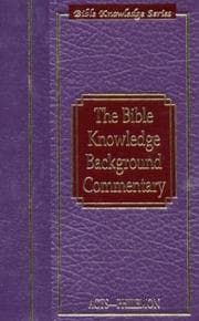 Tapa de The Bible Knowledge Background Commentary