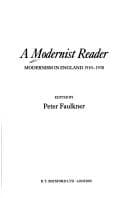 Tapa de A Modernist Reader
