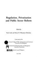 Tapa de Regulation, privatization, and public sector reform