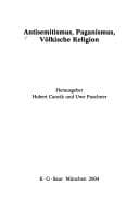 Tapa de Antisemitismus, Paganismus, Volkische Religion / Anti-Semitism, Paganism, Voelkish Religion (German Edition)