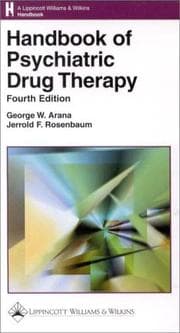 Tapa de Handbook of psychiatric drug therapy