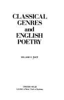 Tapa de Classical genres and English poetry