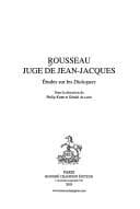 Tapa de Rousseau juge de Jean-Jacques