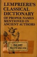 Tapa de Lempriere's classical dictionary of proper names mentioned in ancient authors