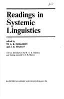 Tapa de Readings in systemic linguistics