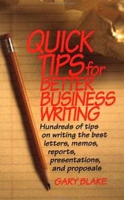 Tapa de Quick tips for better business writing