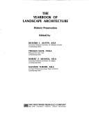 Tapa de Yearbook of Landscape Architecture
