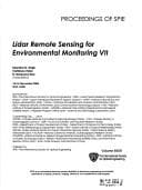 Tapa de Lidar remote sensing for environmental monitoring VII
