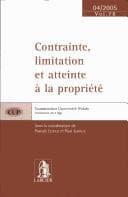 Tapa de Contrainte, limitation et atteinte à la propriété