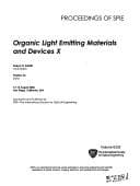 Tapa de Organic light-emitting materials and devices X