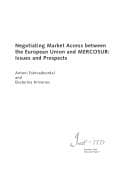 Tapa de Negotiating market access between the European Union and MERCOSUR