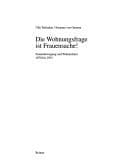 Tapa de Die Wohnungsfrage ist Frauensache!: Frauenbewegung und Wohnreform 1870 bis 1933