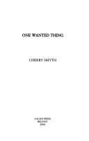 Tapa de One wanted thing