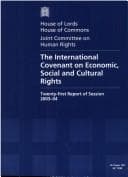 Tapa de The International Covenant on economic, social and cultural rights