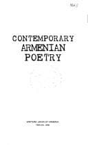 Tapa de Contemporary Armenian poetry
