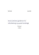 Tapa de Good practice guidance for refurbishing occupied buildings