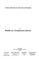 Tapa de Réalités de l'enseignement africain