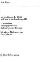 Tapa de Ich bin Bürger der DDR und lebe in der Bundesrepublik