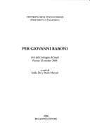 Tapa de Per Giovanni Raboni