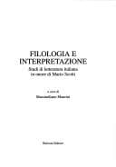 Tapa de Filologia e interpretazione