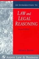Tapa de An introduction to law and legal reasoning