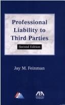 Tapa de Professional liability to third parties