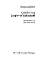 Tapa de Gedichte von Joseph von Eichendorff. Interpretationen