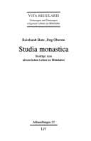Tapa de Studia monastica