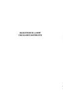 Tapa de Dramaturgie de la mort chez Maurice Maeterlinck