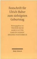 Tapa de Festschrift für Ulrich Huber zum siebzigsten Geburtstag