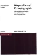 Tapa de Biographie und Prosopographie
