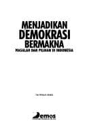 Tapa de Menjadikan demokrasi bermakna
