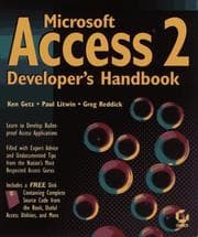 Tapa de Microsoft Access 2 developer's handbook