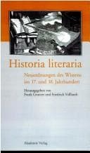 Tapa de Historia literaria