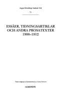 Tapa de Essäer, tidningsartiklar och andra prosatexter 1900 - 1912
